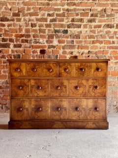 Antique Burr Walnut Spice Drawers 19th Century Victorian, circa 1890
