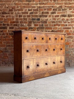 Antique Burr Walnut Spice Drawers 19th Century Victorian, circa 1890