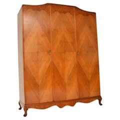 Antique Burr Walnut & Sycamore Wardrobe