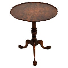 Antique Burr Walnut Tilt Top Occasional Table