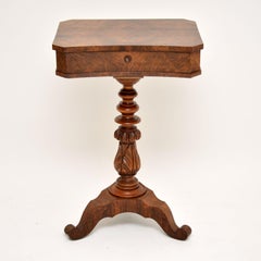 Antique Burr Walnut Vanity or Work Table