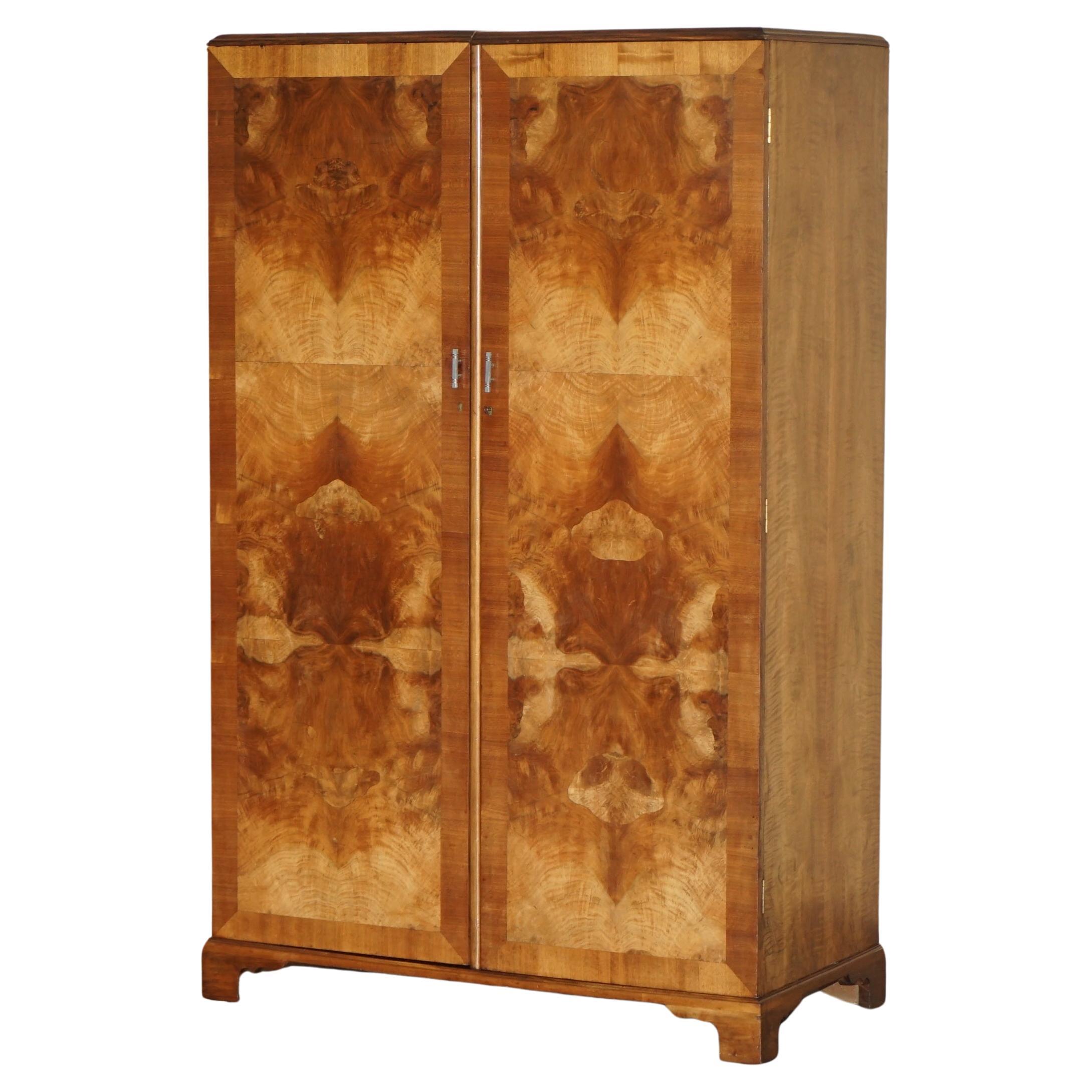 Royal House Antiques

Royal House Antiques is delighted to offer for sale this stunning, original circa 1900-1920 Burr Walnut free standing wardrobe with Military Campaign Chest of drawers built inside 

Please note the delivery fee listed is just a