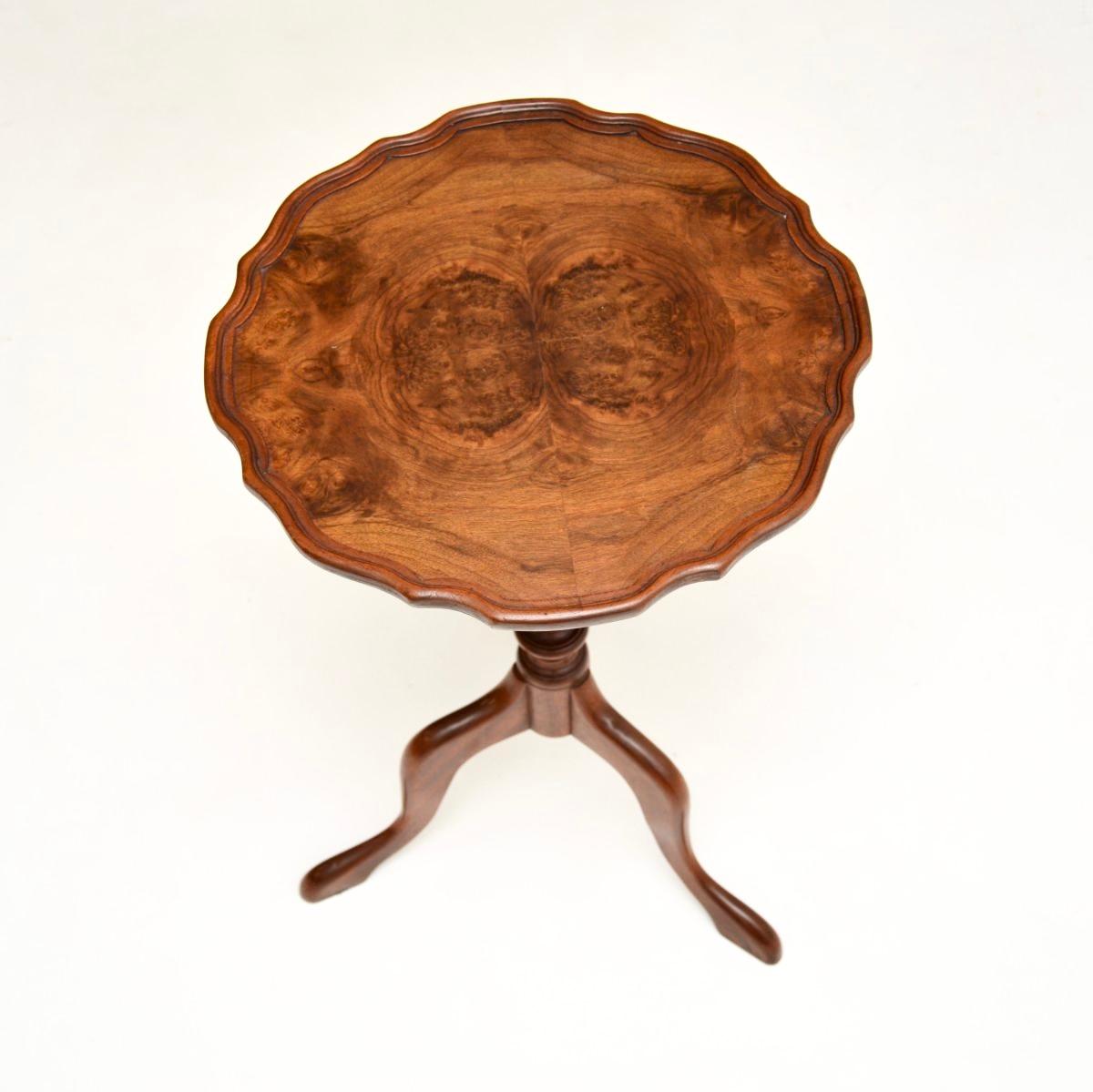 Georgian Antique Burr Walnut Wine Table