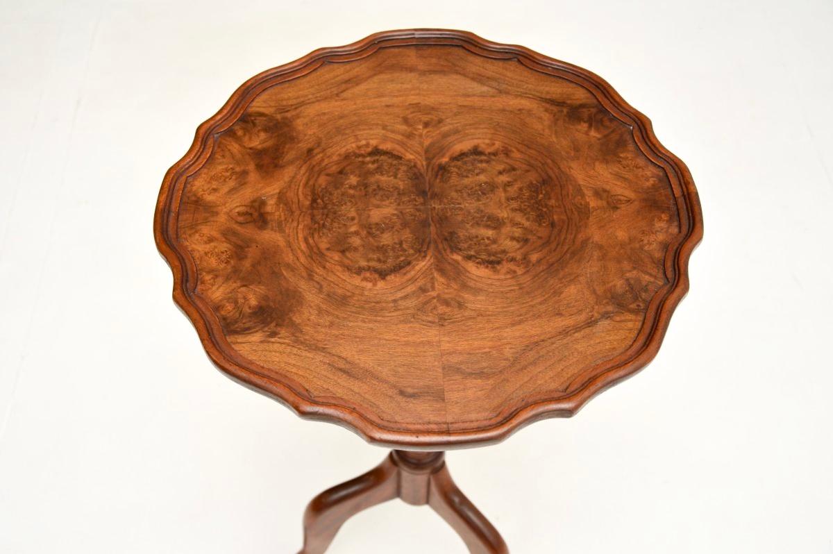 British Antique Burr Walnut Wine Table