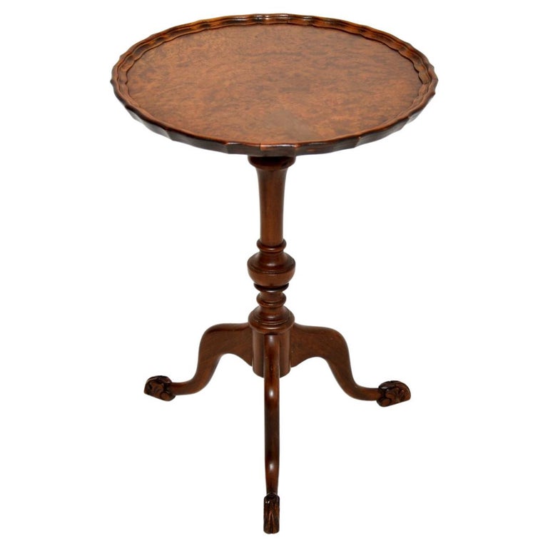 Antique Burr Walnut Wine Table For Sale at 1stDibs
