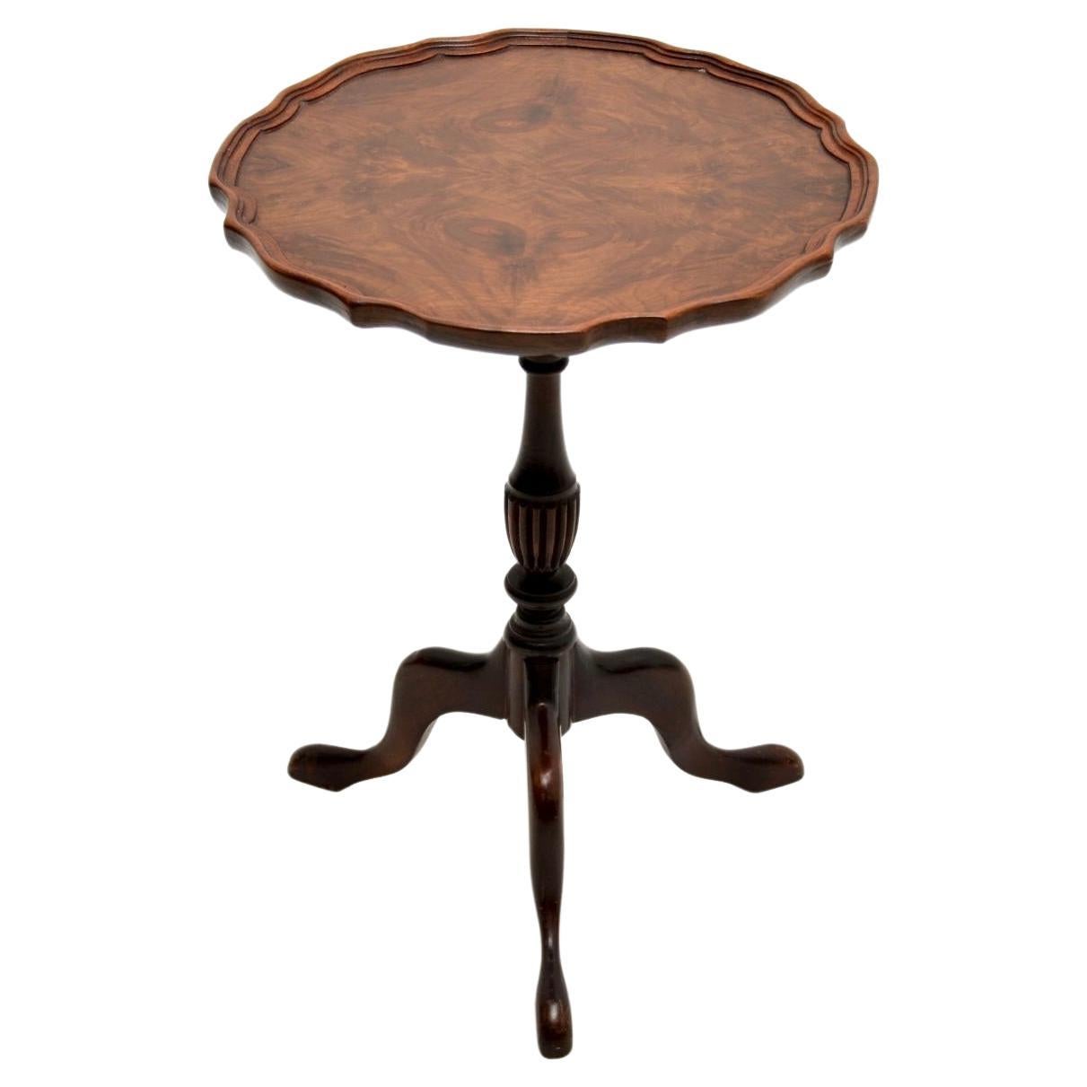 Antique Burr Walnut Wine Table For Sale