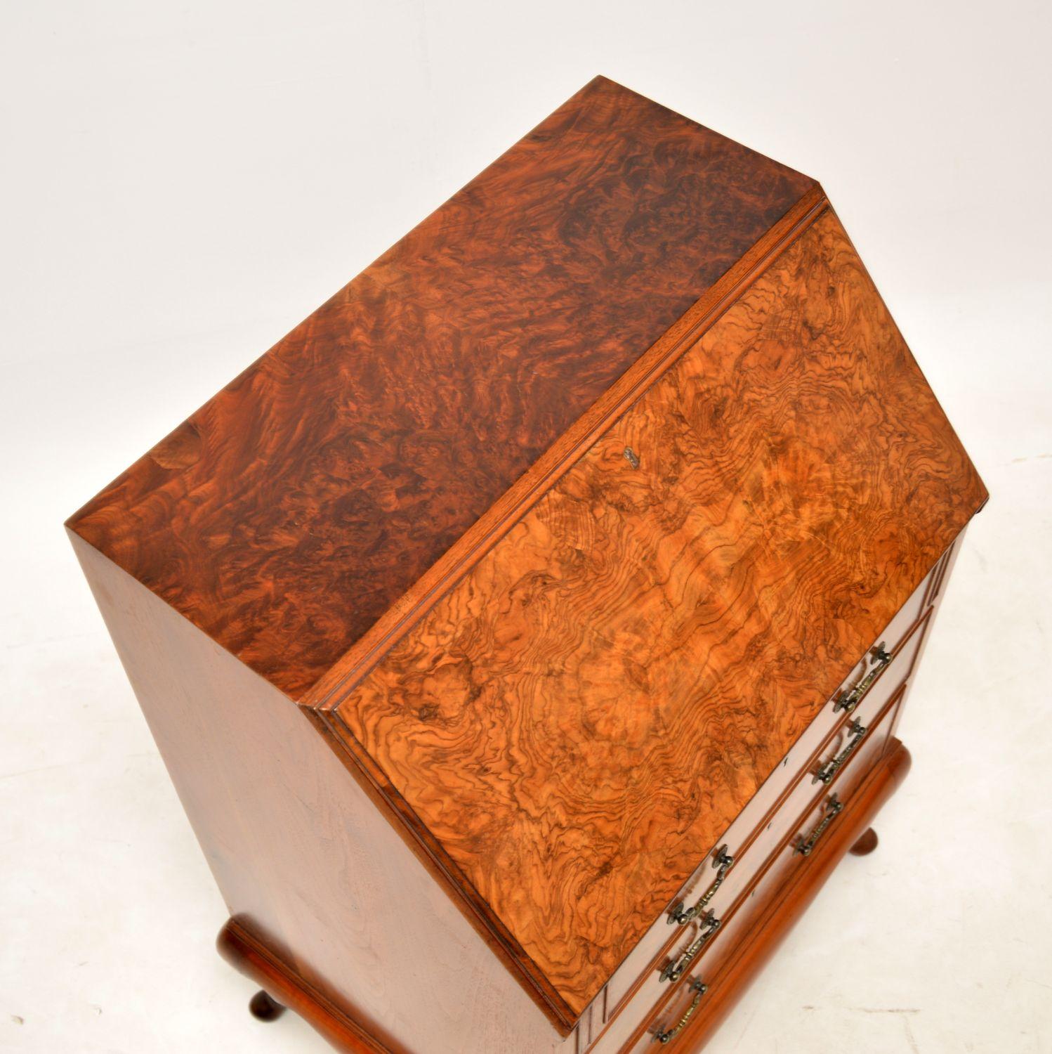 Antique Burr Walnut Writing Bureau by Maple & Co. 2