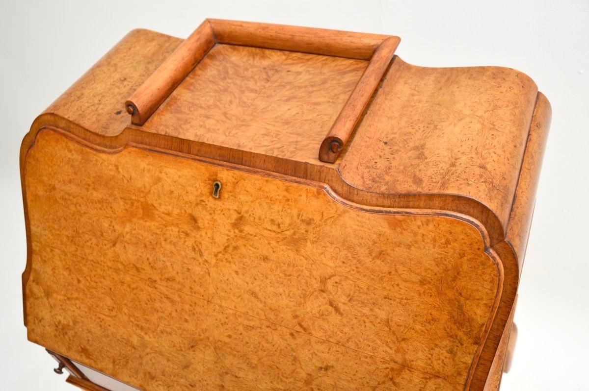 Antique Burr Walnut Writing Bureau For Sale 3
