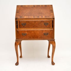 Antique Burr Walnut Writing Bureau