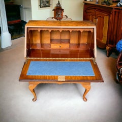 Antique Burr Walnut writing Bureau