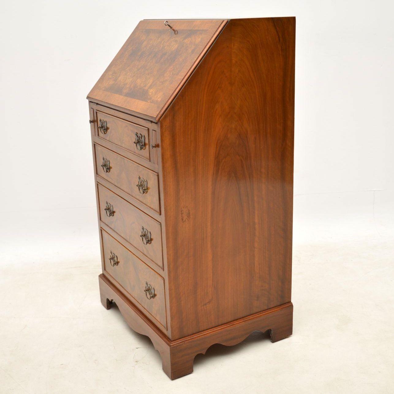 Edwardian Antique Burr Walnut Writing Bureau