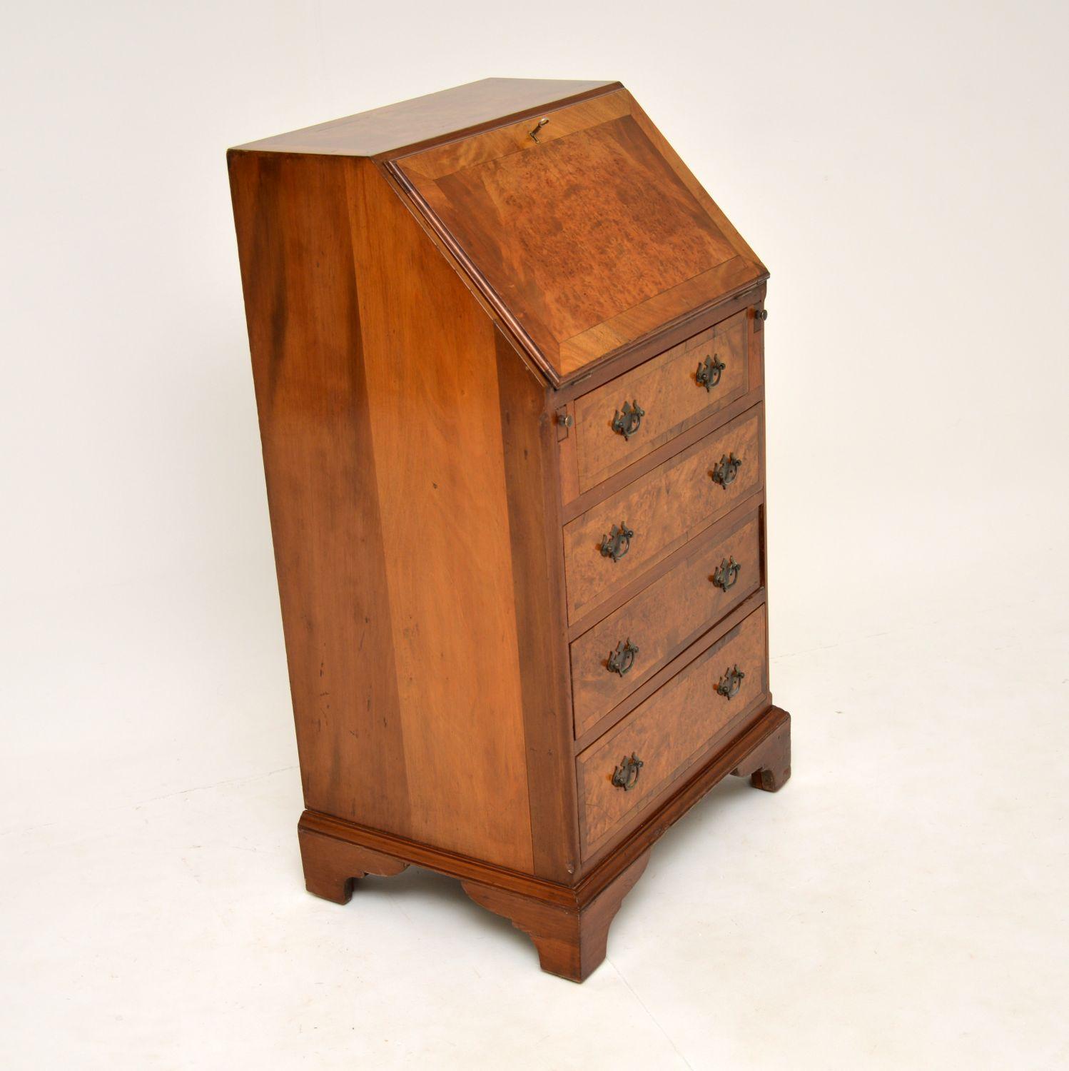 20th Century Antique Burr Walnut Writing Bureau