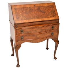 Antique Burr Walnut Writing Bureau