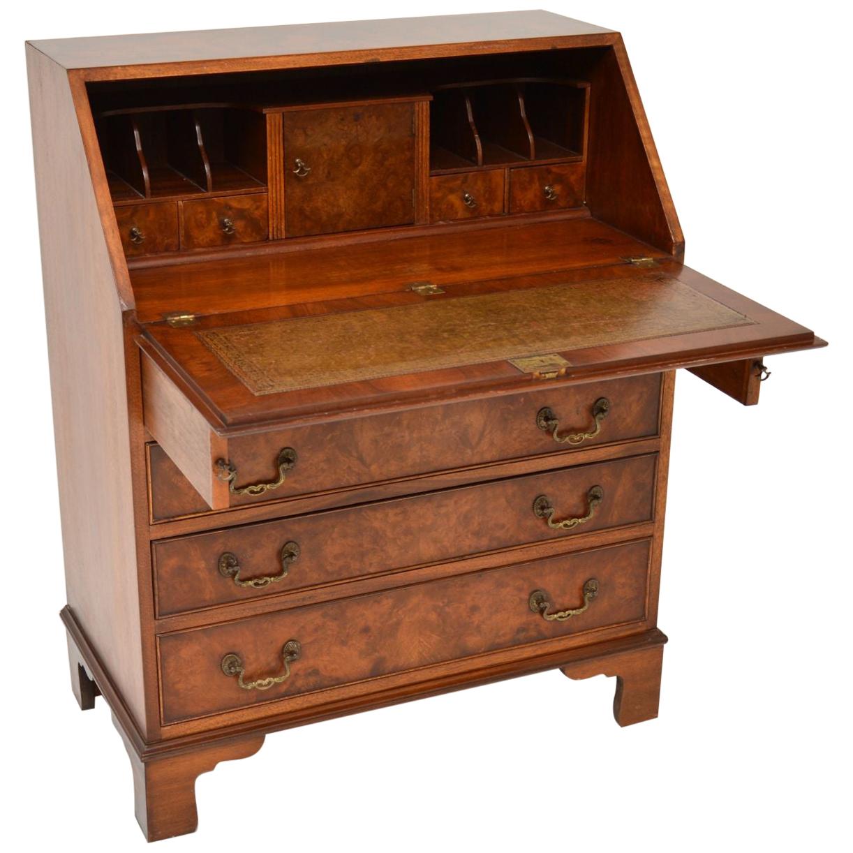 Antique Burr Walnut Writing Bureau