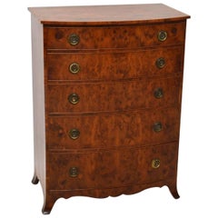 Antique Burr Yew Bow Front Chest of Drawers Antique Burr Yew Bow Front Chest of Drawers