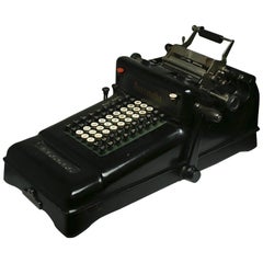 Antique Burroughs Steel and Glass Adding Machine, circa 1910