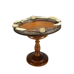 Antique Business Card Tray with Deer Antler Decorations, Germany, ca. 1900