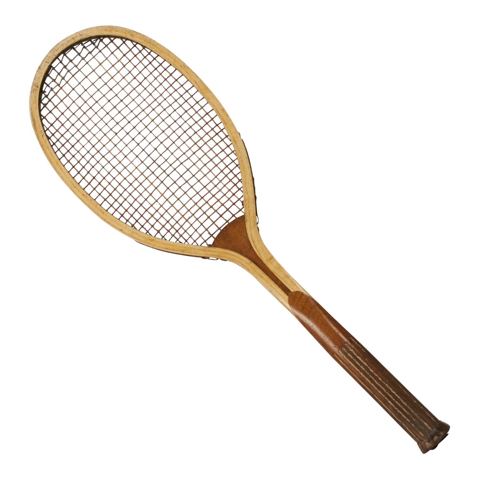 Antique Bussey Design Cork Grip Lawn Tennis Racket 6