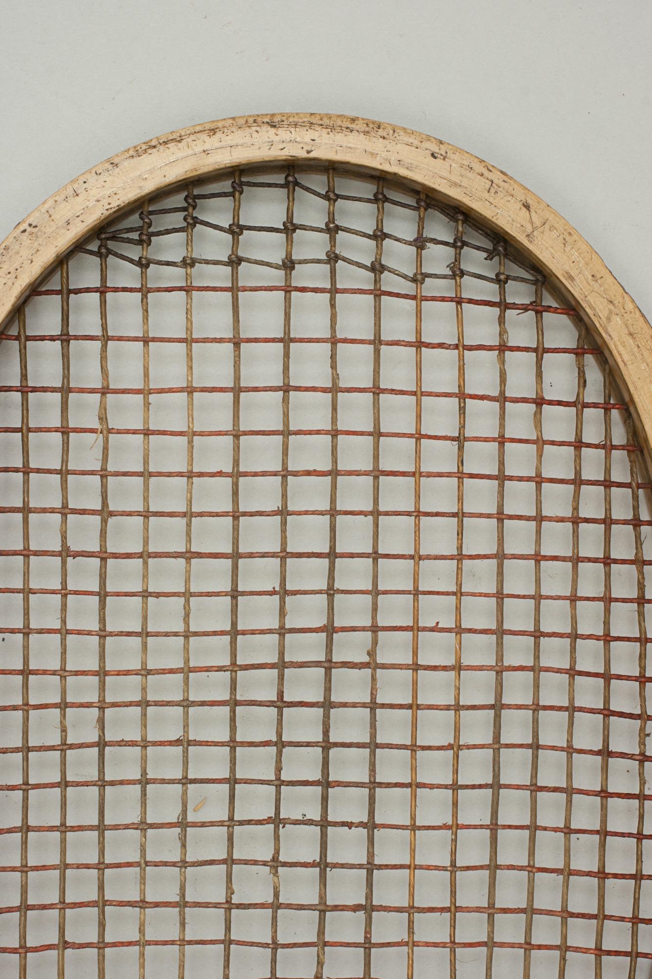 Antique Bussey Design Cork Grip Lawn Tennis Racket 1