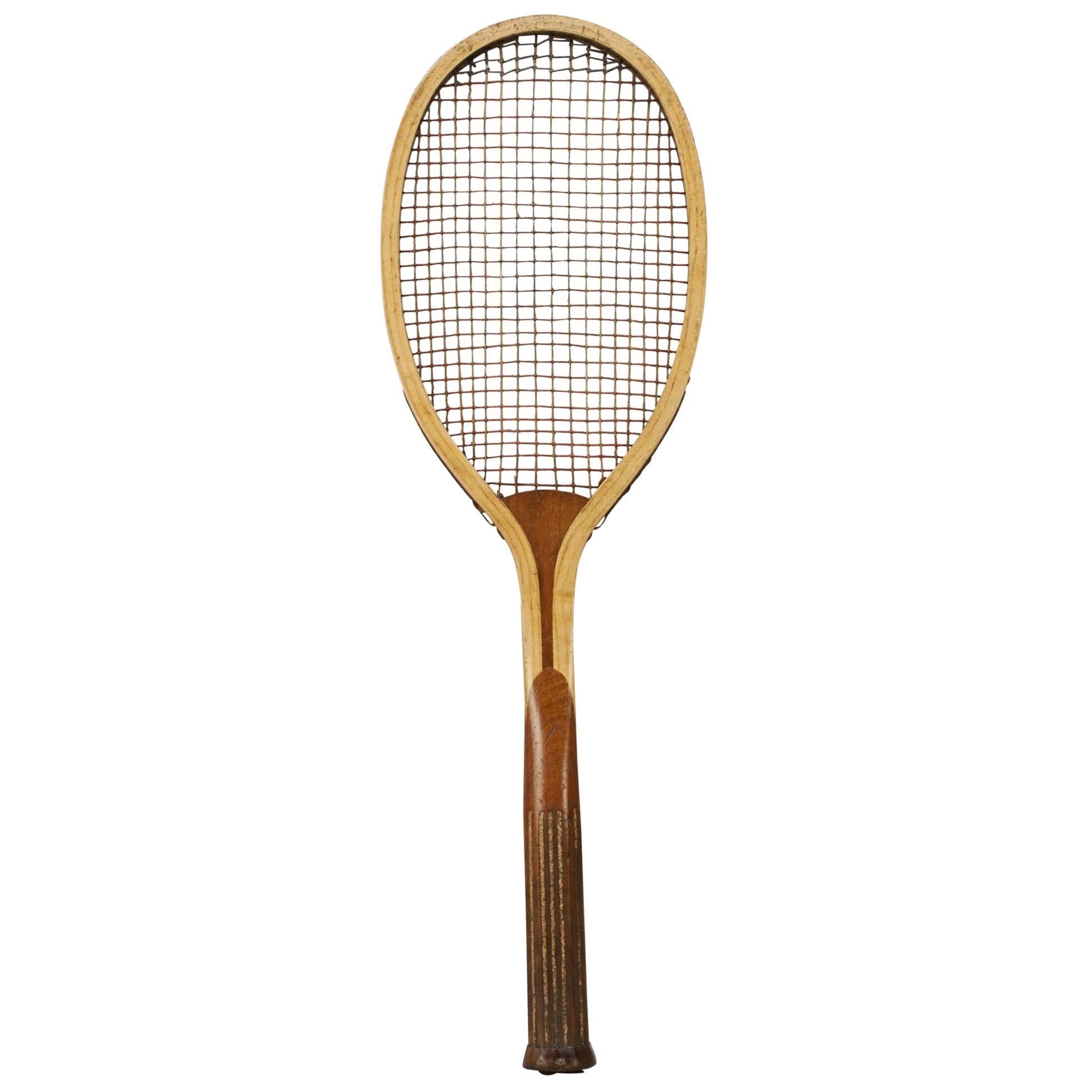 Antique Bussey Design Cork Grip Lawn Tennis Racket
