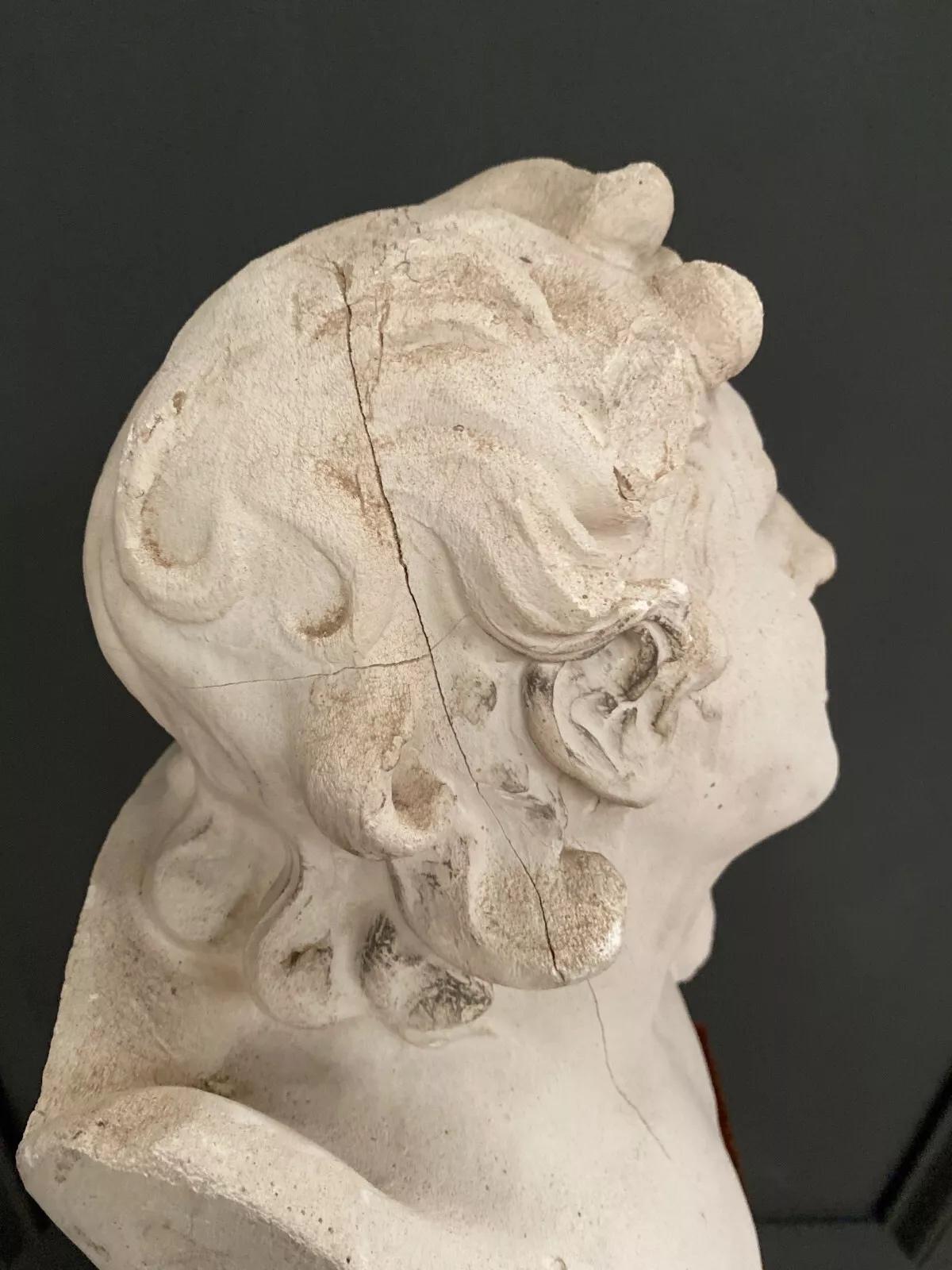Busto antico in pietra ricomposta di Delor XX secolo in vendita 4