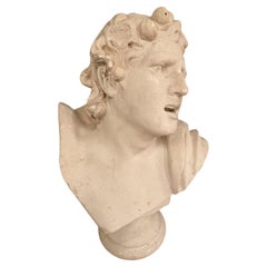 Buste ancien en pierre reconstituée par Delor 20ème siècle