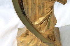 Antique Bust Ladies Face Gold, by Van Der Straten, Rare Large, Dianna