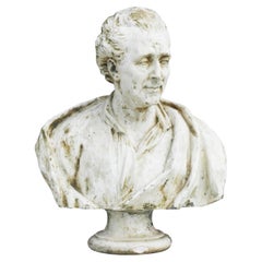 Antique Bust of French Philosopher Montesquieu, France, c1880