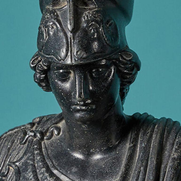Antique Bust of Minerva In Fair Condition For Sale In Wormelow, Herefordshire