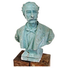 Antique Bust Plaster Large Life Size Head Art Sculpture