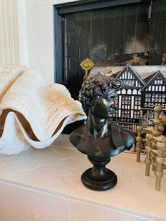Vintage 1966 David Bust by Austin Productions, Dark Bronze Resin, USA