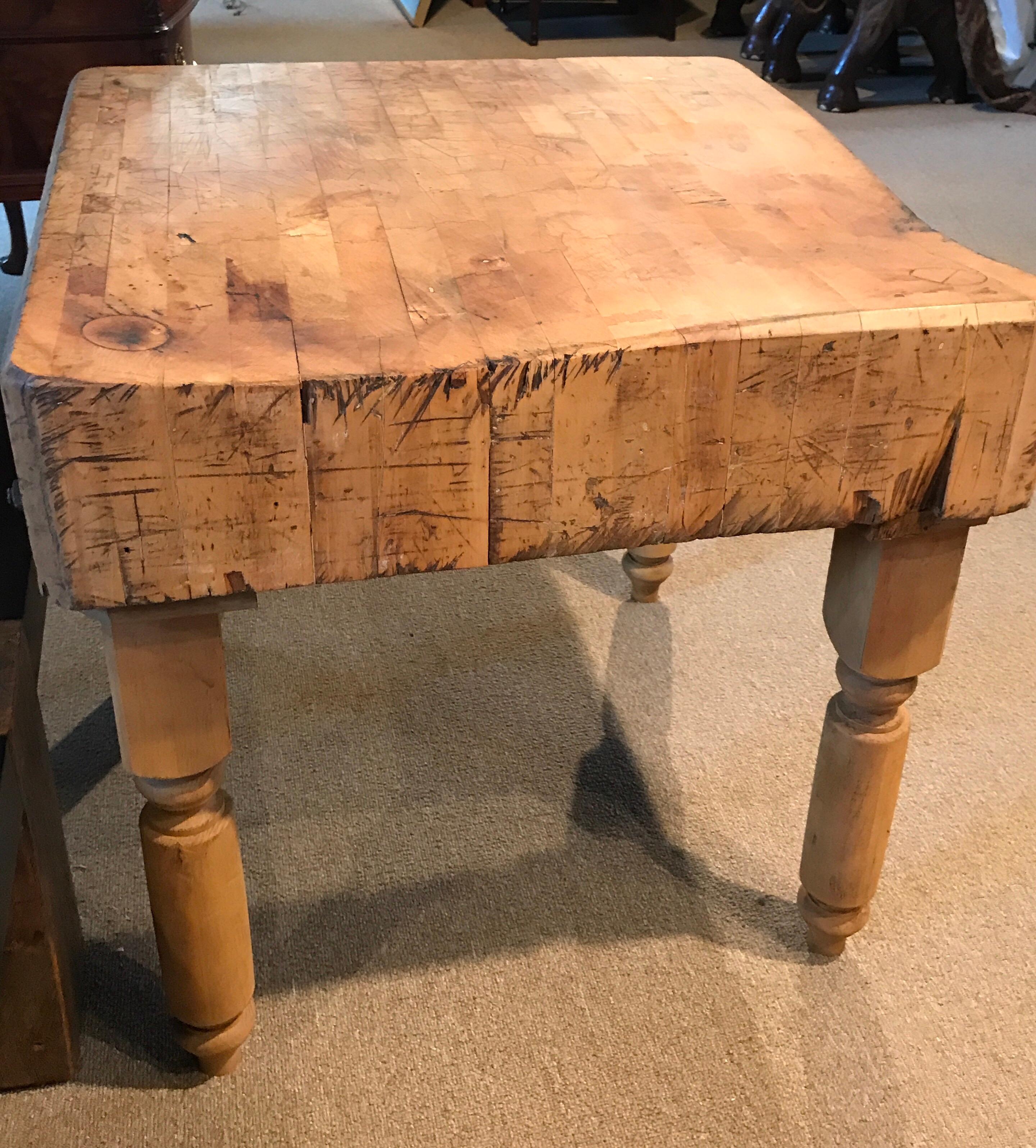 Maple Antique Butcher Block Table