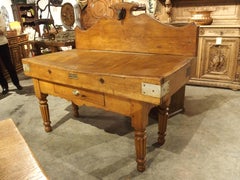 Table de boucherie ancienne de Dijon, France, vers 1890