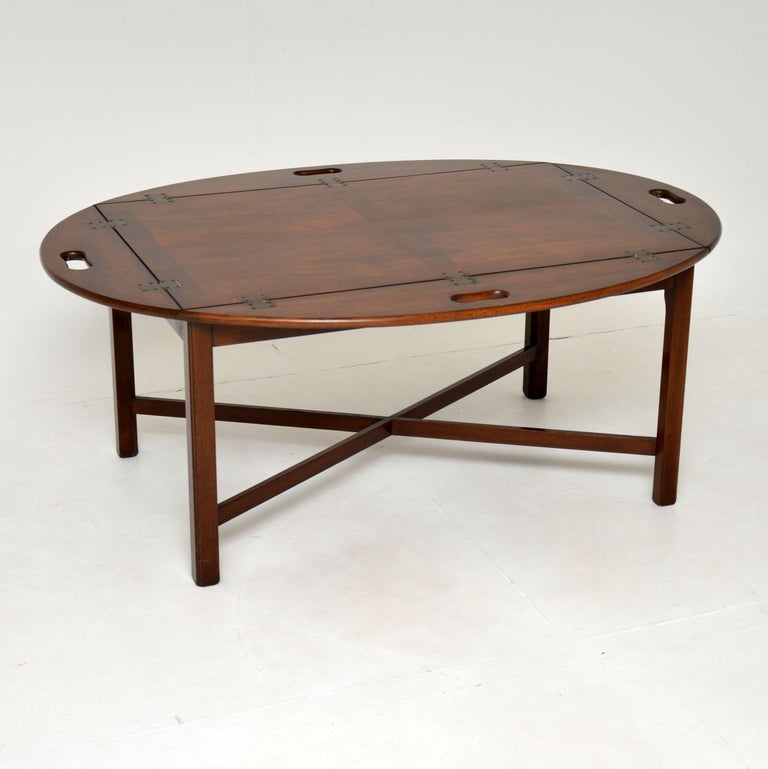Antique Butler Tray Top Coffee Table at 1stDibs | antique butlers table for  sale, butlers table antique, butler tables