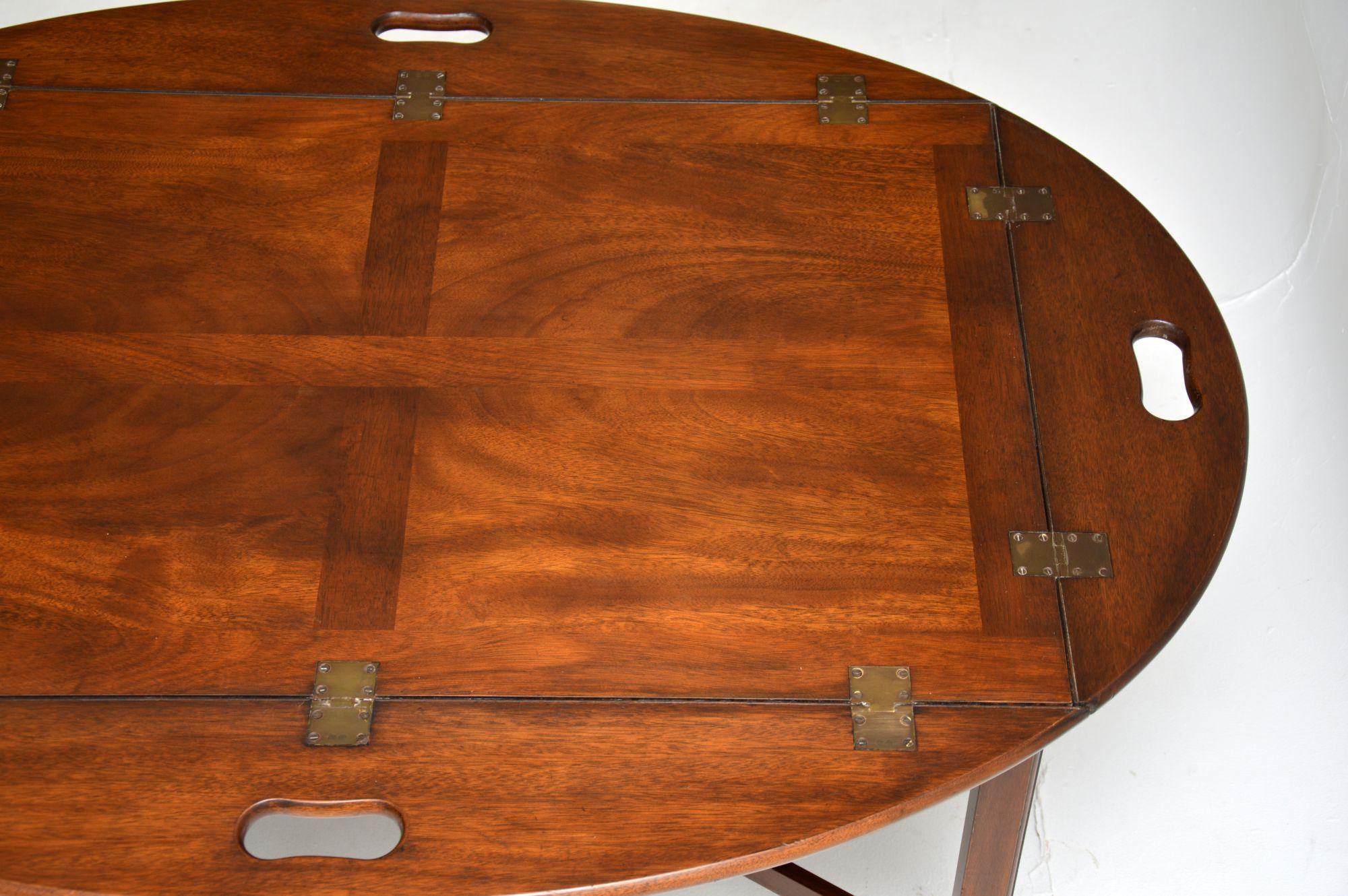 English Antique Butler Tray Top Coffee Table