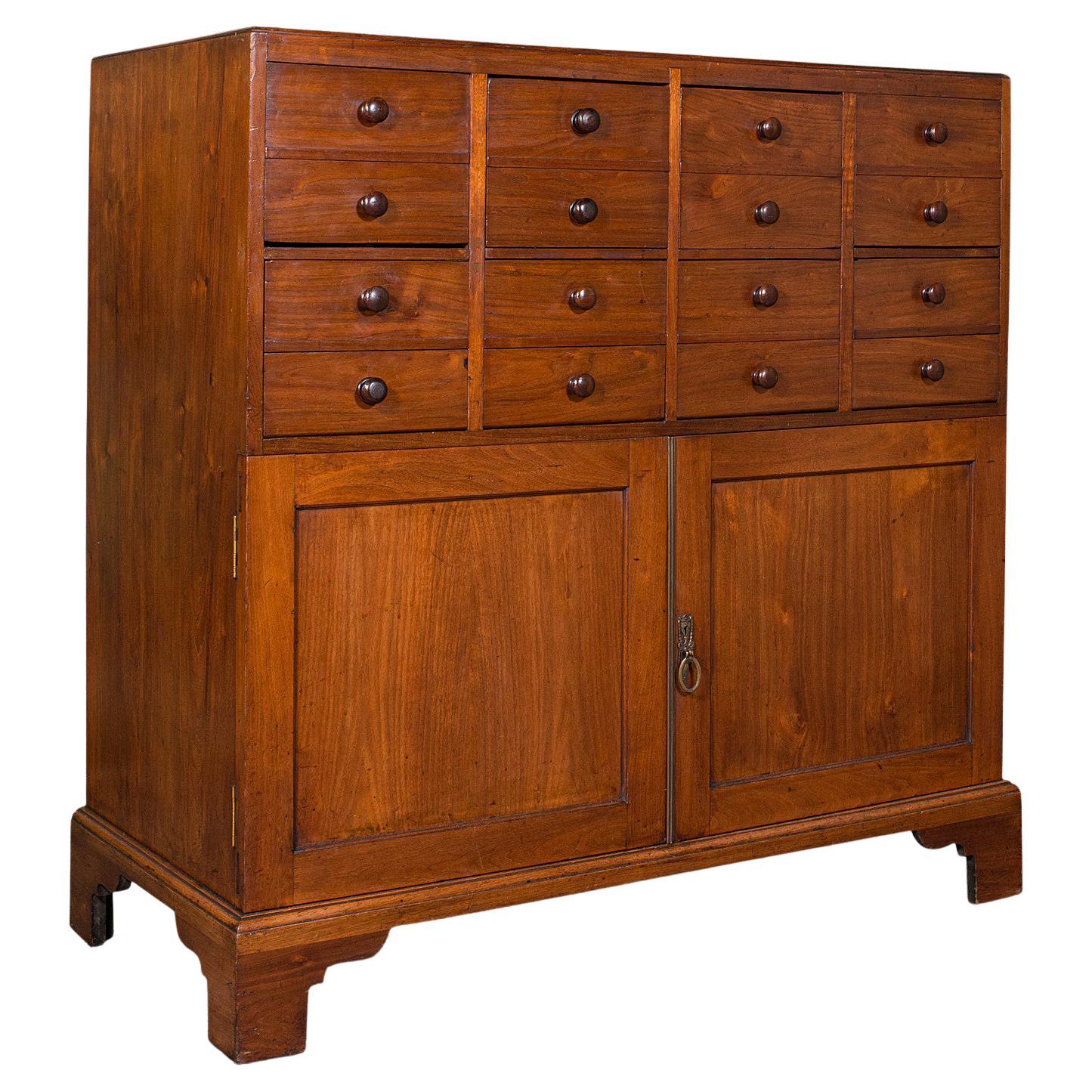 Antiquity Butler's Cabinet, English, Walnut, Estate, Chest of Drawers, Victorian