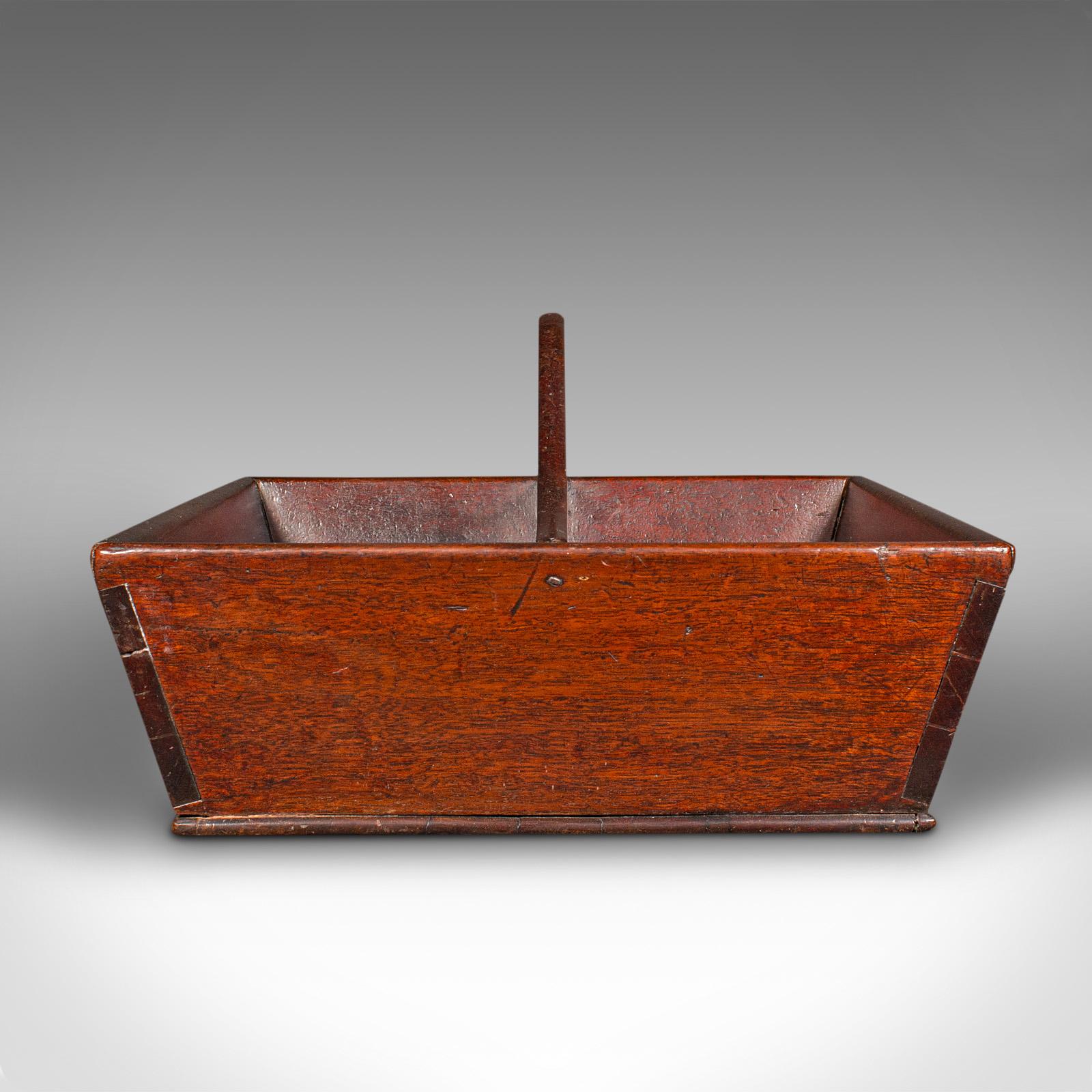 18th Century Antique Butler's Duties Trug, English, Two Division Cutlery Tray, Georgian, 1800 For Sale