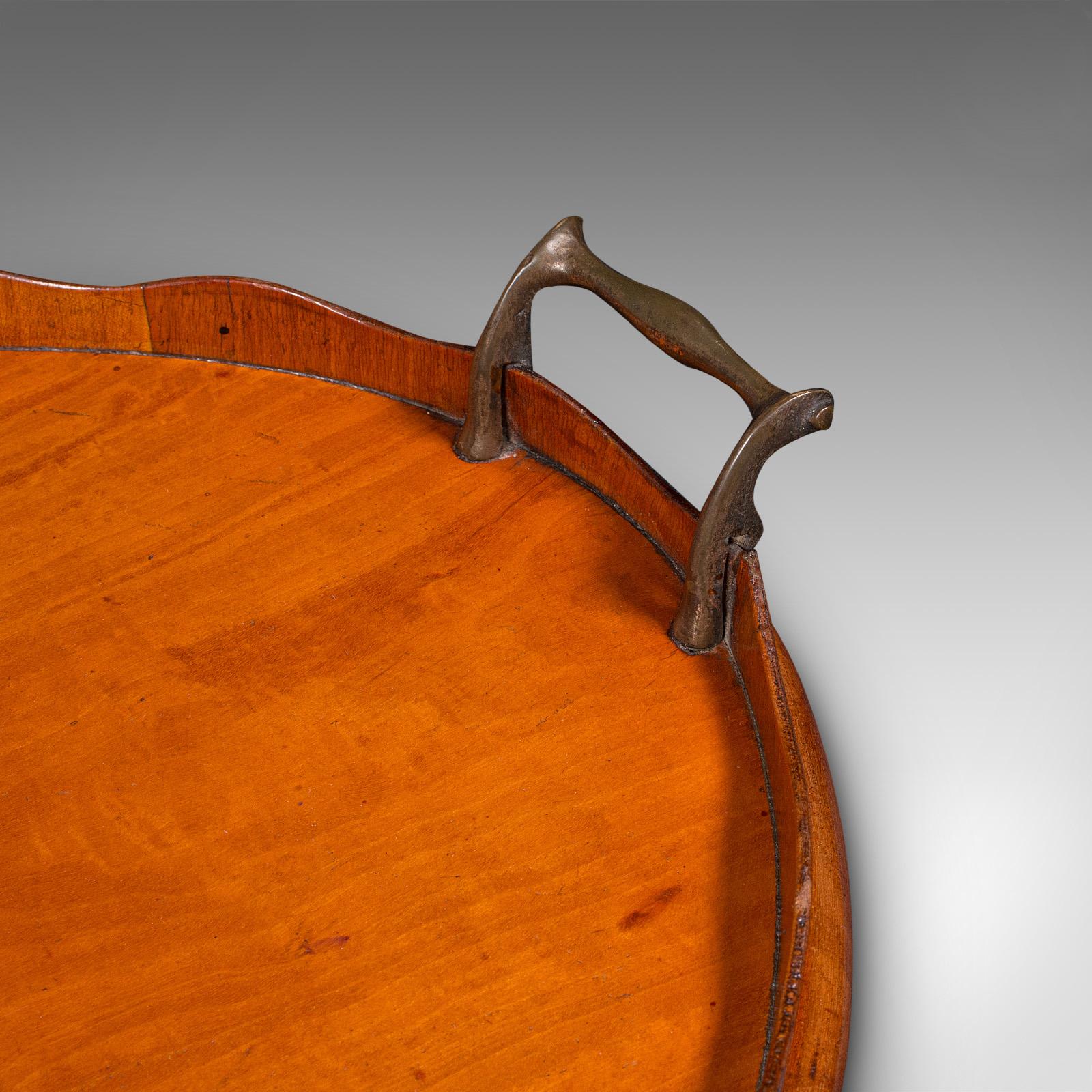Boxwood Antique Butler's Serving Tray, English Satinwood, Afternoon Tea Platter, Regency