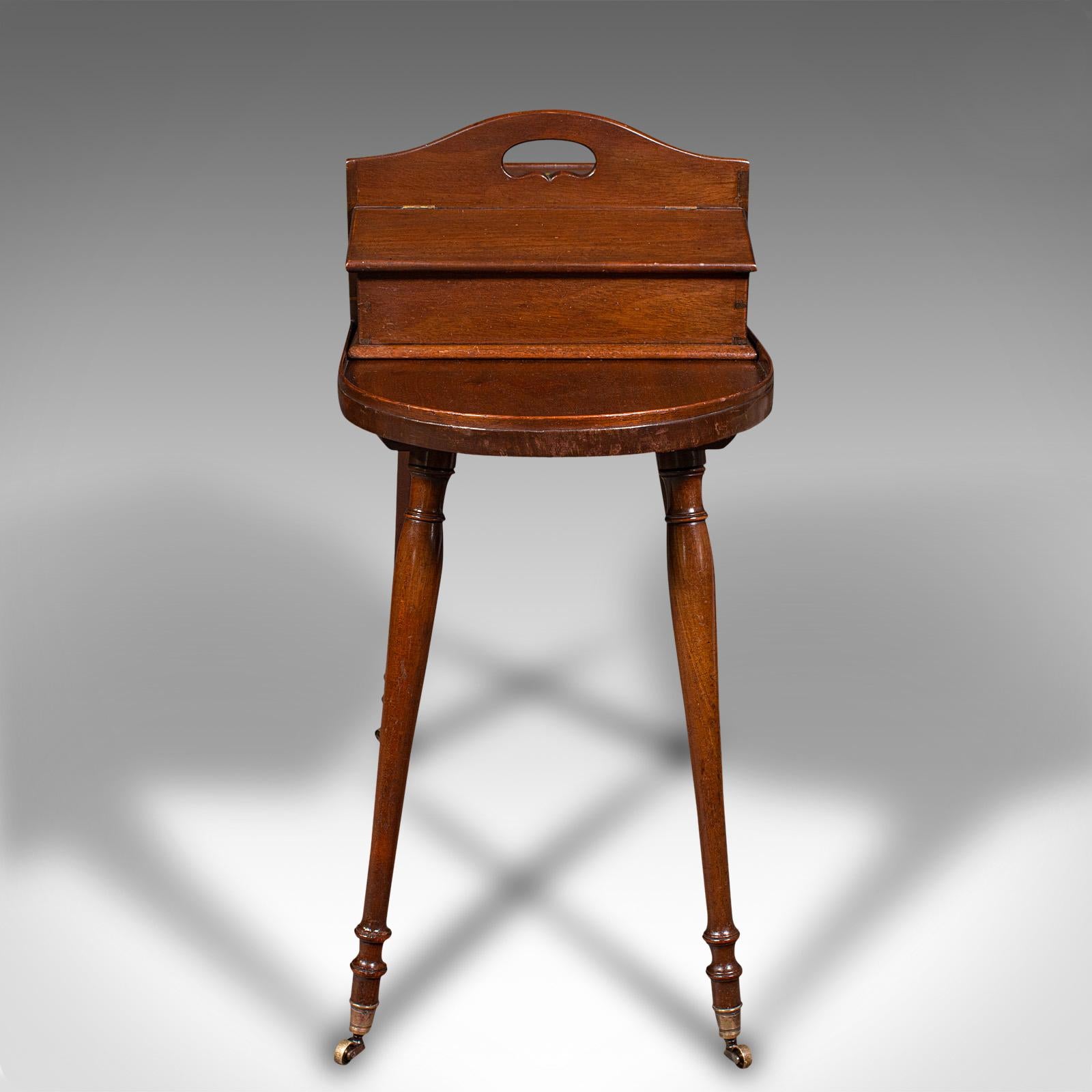British Antique Butler's Silver Valet Stand, English, Walnut, Work Box, Victorian, 1880 For Sale