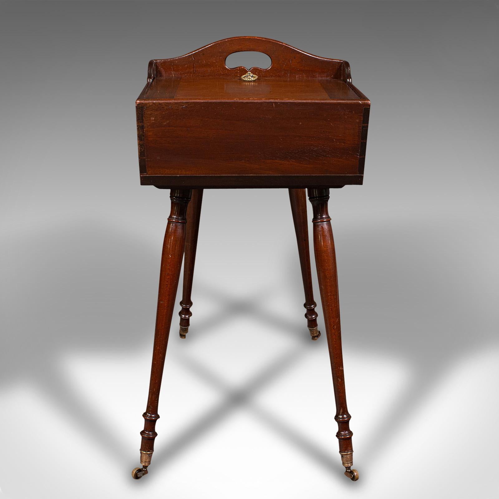 Antique Butler's Silver Valet Stand, English, Walnut, Work Box, Victorian, 1880 For Sale 2