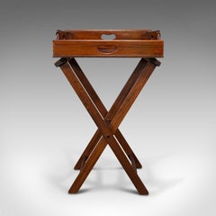 Antique Butler's Stand, English, Mahogany, Serving Tray, Rest, Victorian, C.1900