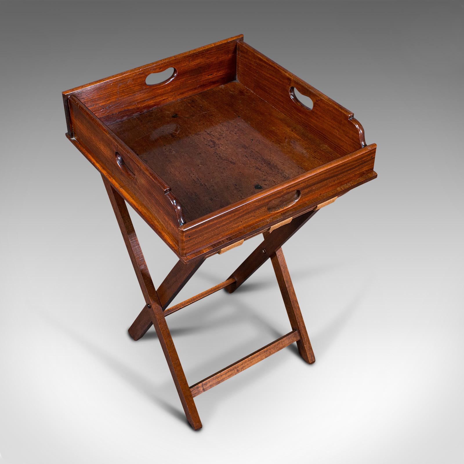 Antique Butler's Stand, English, Mahogany, Serving Tray, Rest, Victorian, C.1900 In Good Condition In Hele, Devon, GB