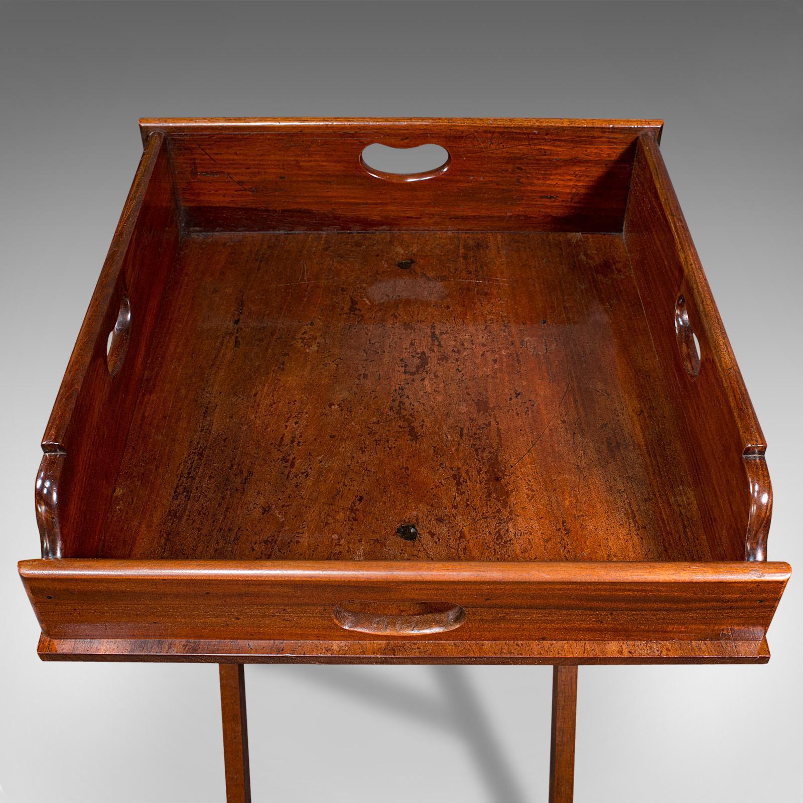 Antique Butler's Stand, English, Mahogany, Serving Tray, Rest, Victorian, C.1900 1