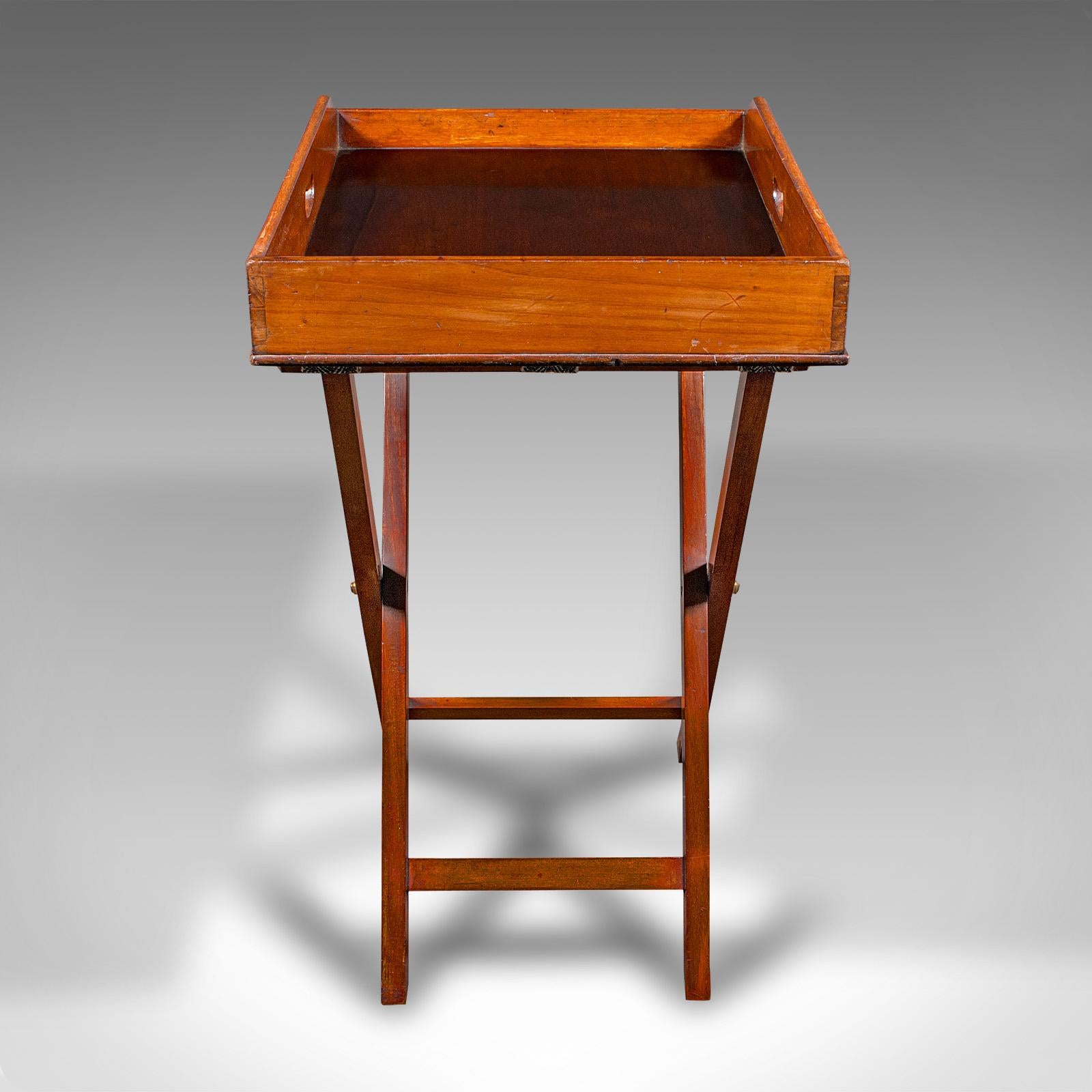 Antico stand del maggiordomo, inglese, vassoio per servire, poggiabevande, vittoriano, C.1860 In condizioni buone in vendita a Hele, Devon, GB