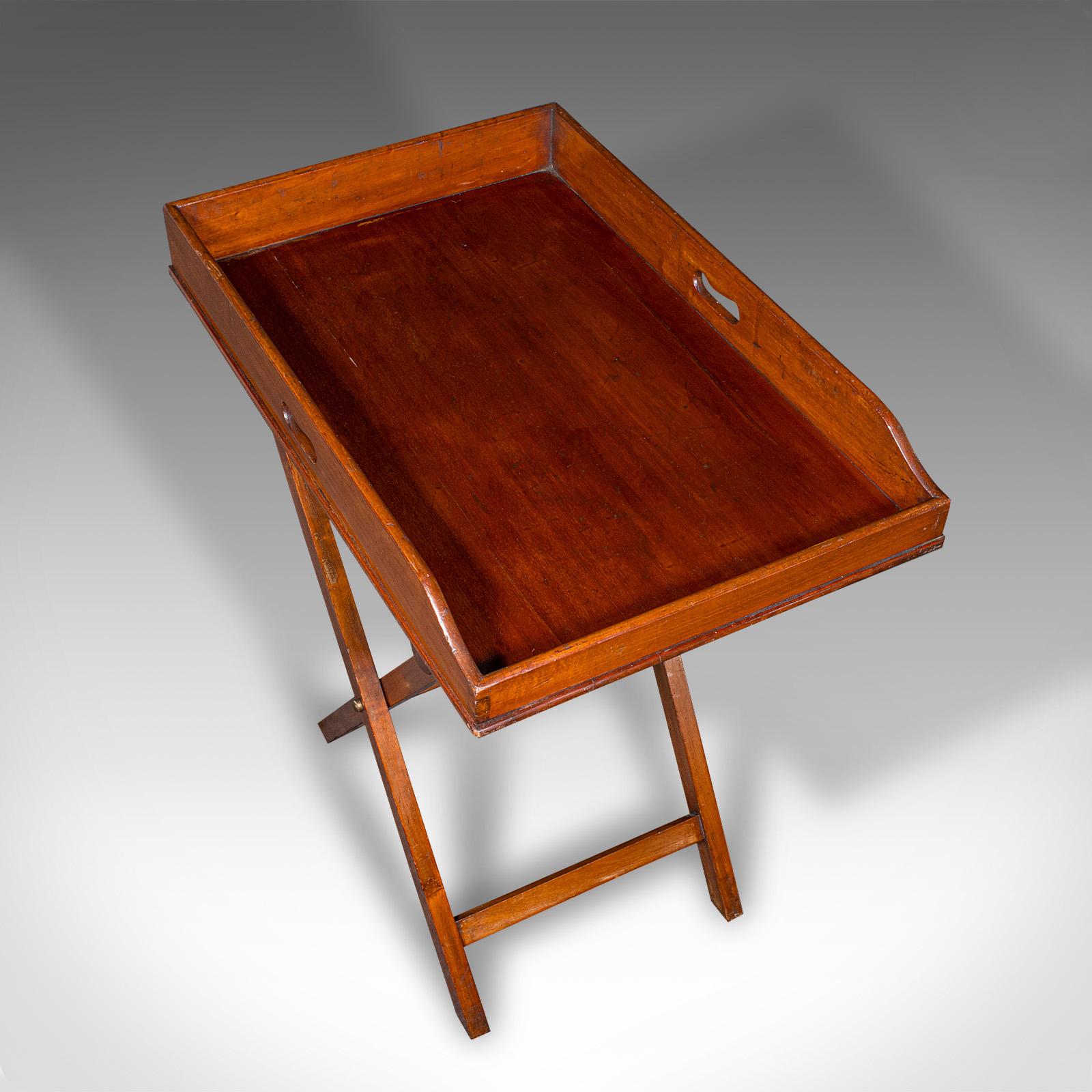 Antico stand del maggiordomo, inglese, vassoio per servire, poggiabevande, vittoriano, C.1860 in vendita 1
