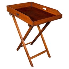 Antique Butler's Stand, English, Serving Tray, Drinks Rest, Victorian, C.1860