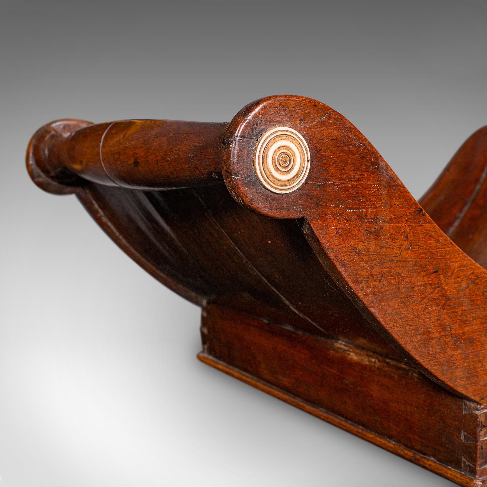 Mahogany Antique Butler's Stilton Stand, English, Cheese Truckle Crescent, Georgian, 1780 For Sale
