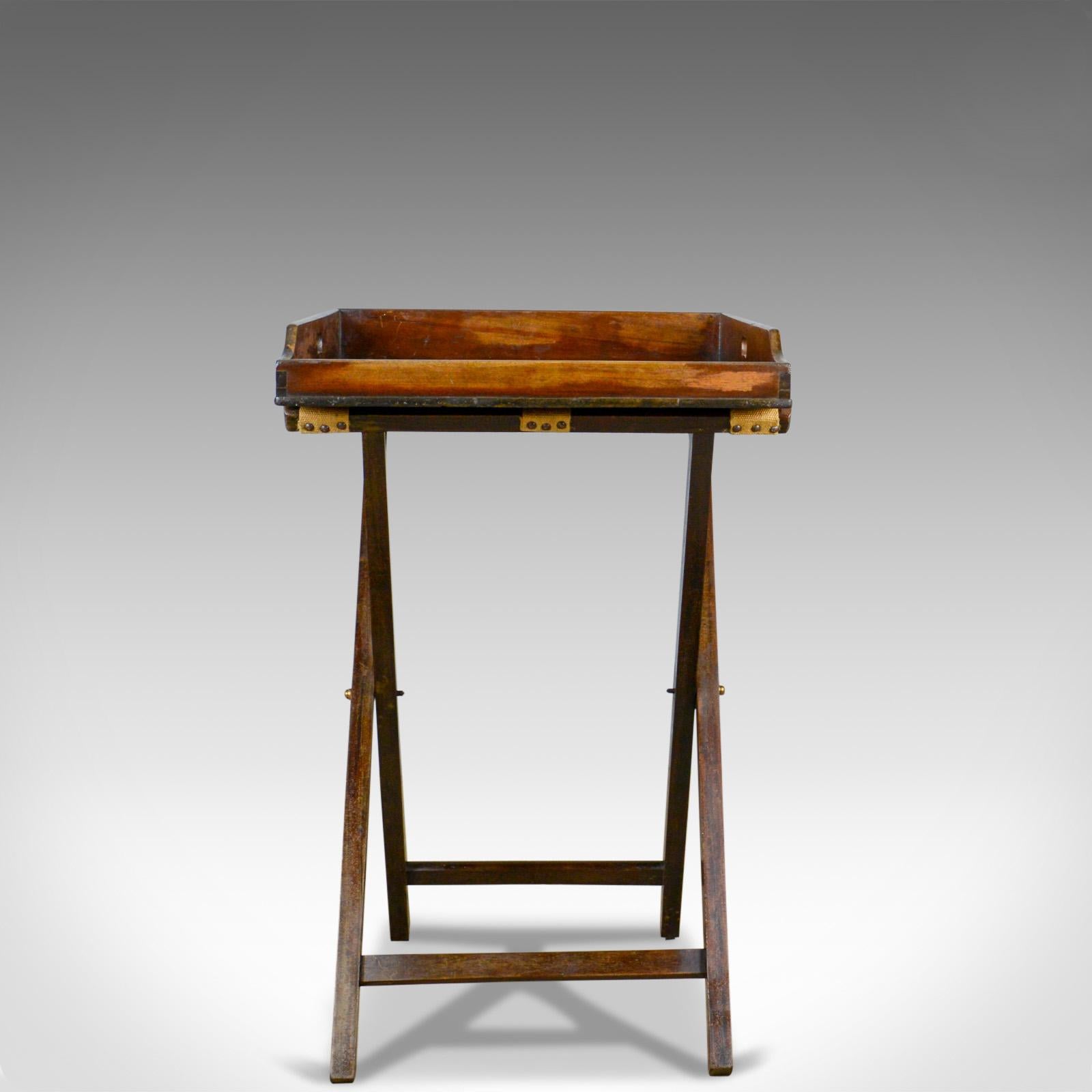 antique butler tray table