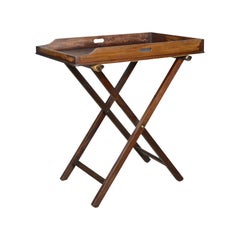 Antique Butler's Tray Table, English, Mahogany, Folding Stand, circa 1900