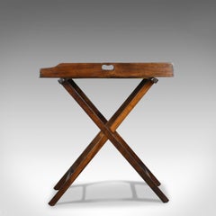 Antique Butler's Tray Table, Victorian, Mahogany, Folding Stand, circa 1900